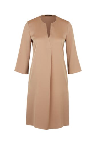 WINDSOR. Casual-Kleid Crêpe-Kleid in A-Linie in Kupfer camel