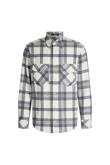 WINDSOR. Business-Hemd Ozzano blau-ecru gemustert Regular Fit