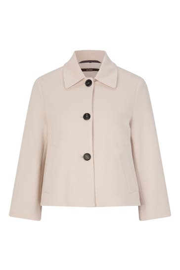 WINDSOR. Blazer Wolljersey-Kurz-Blazer in Schwarz hellbeige