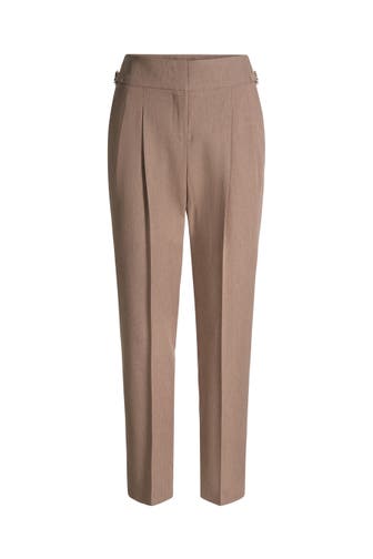 WINDSOR. Business-Hose Bundfaltenhose braun Straight
