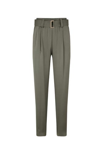 WINDSOR. Stoffhose Bundfaltenhose grün Boyfriend