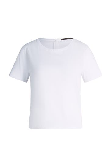 WINDSOR. Casual-Bluse Kurzarm-Bluse weiß