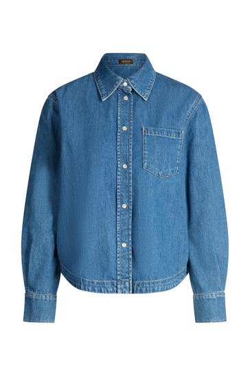 WINDSOR. Blusenshirt Jeansbluse in Mid Blue washed mid blue washed
