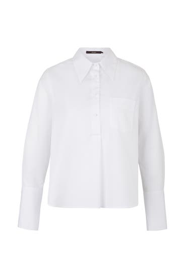 WINDSOR. - Business-Bluse Popeline-Baumwoll-Schlupfhemd in Weiß weiß