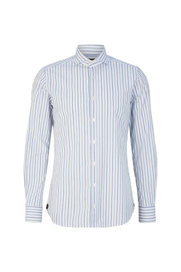 WINDSOR. Business-Hemd Lano weiß-blau gestreift Regular Fit