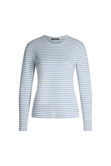 WINDSOR. Langarmshirt blau-weiss gestreift