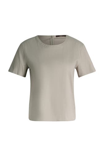 WINDSOR. Casual-Bluse Kurzarm-Bluse greige