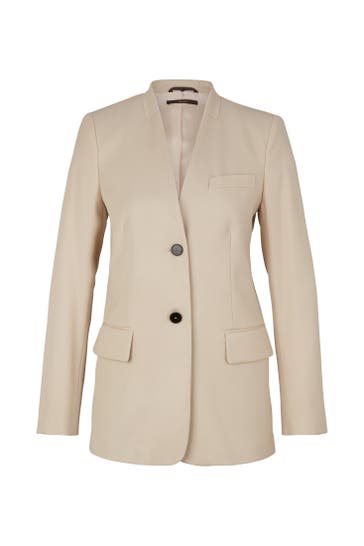 WINDSOR. Blazer Schurwollmix-Twill-Long-Blazer in Beige beige