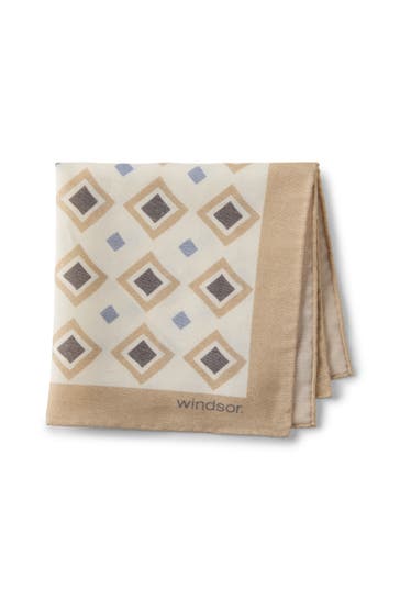 WINDSOR. Krawatten & Fliegen Einstecktuch beige-ecru gemustert