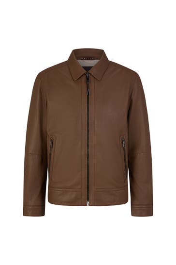 WINDSOR. Lederjacke Livoro braun Regular Fit