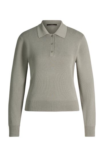 WINDSOR. Polo-Shirt Langarm-Polo greige