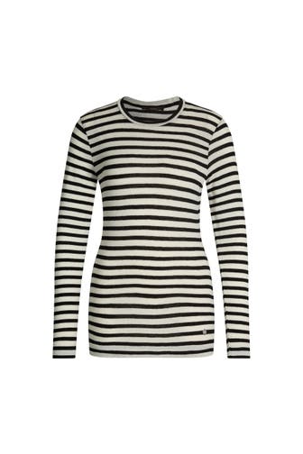 WINDSOR. Longsleeve ecru-braun gestreift