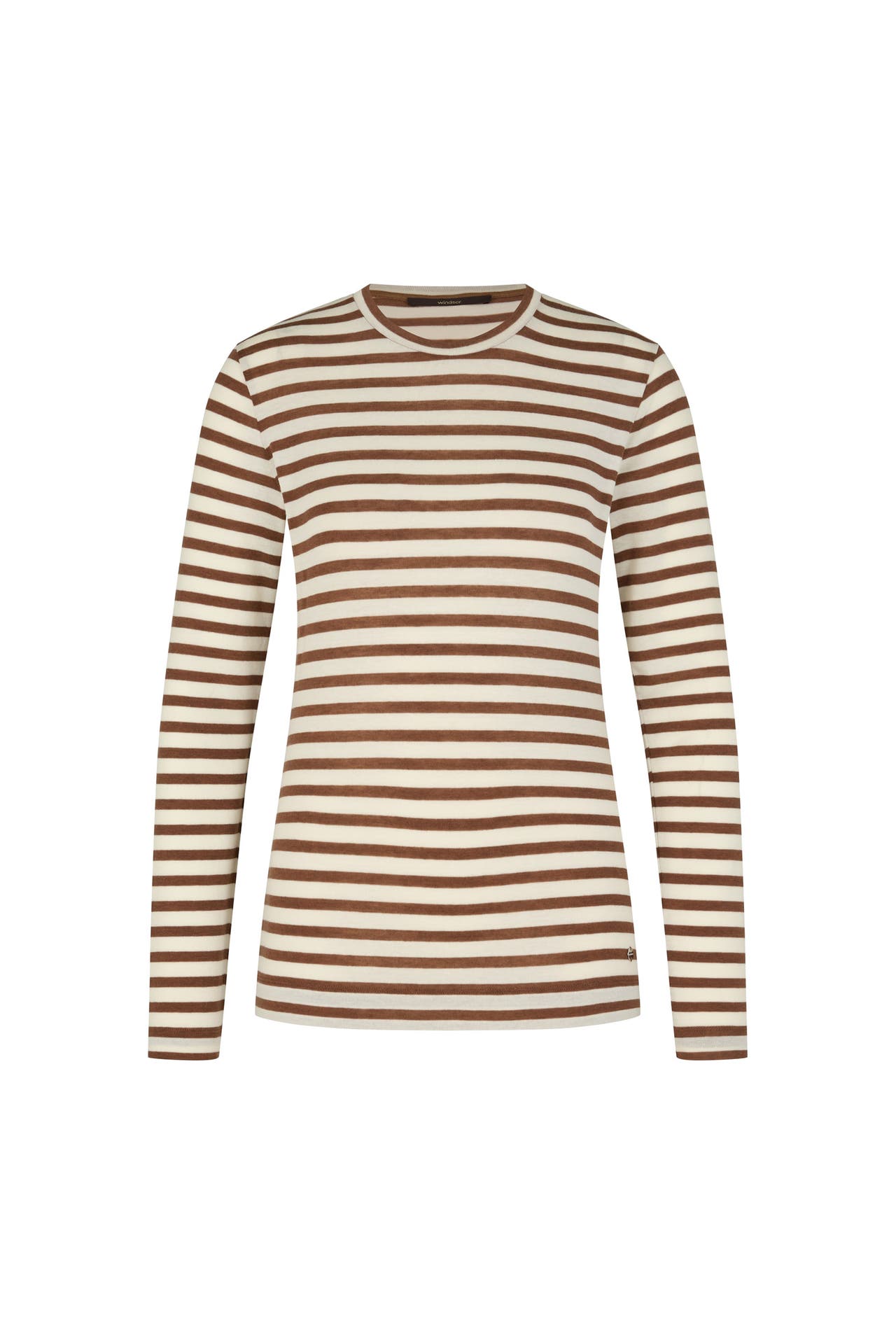 WINDSOR. Longsleeve ecru-braun gestreift, Bild 1