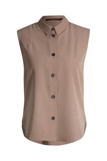 WINDSOR. Business-Bluse Hemblusen-Top braun