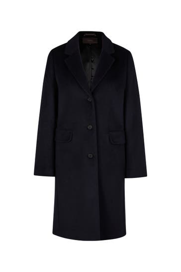 WINDSOR. Mantel Brushed-Alpakamix-Blazer-Mantel in Schwarz navy