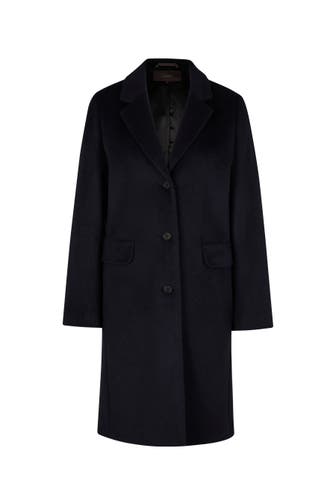 WINDSOR. Mantel Brushed-Alpakamix-Blazer-Mantel in Schwarz navy