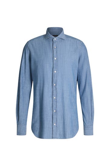 WINDSOR. Business-Hemd Lano denim blue Regular Fit