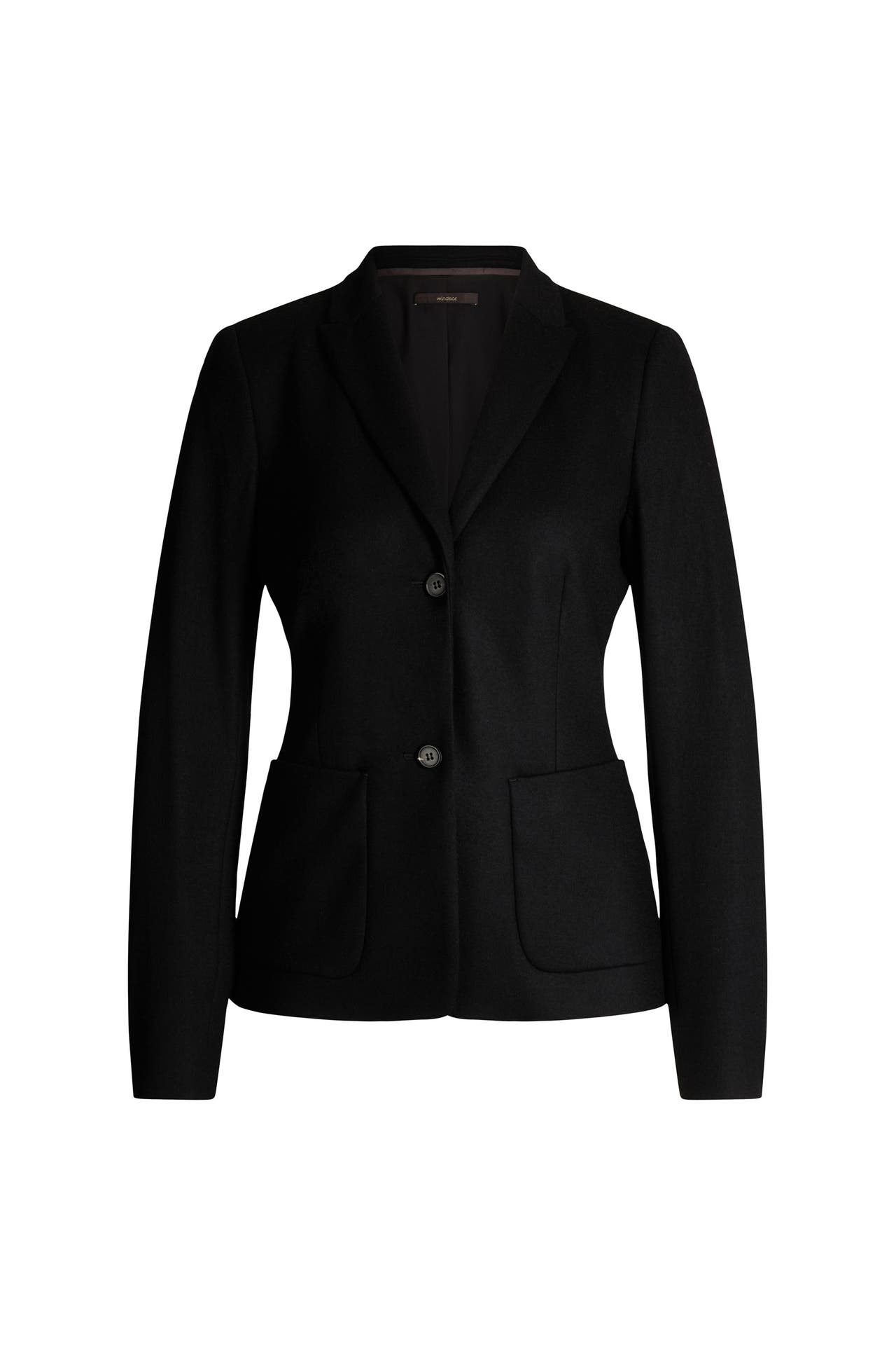 WINDSOR. Blazer Wolljersey-Blazer in Schwarz schwarz, Bild 1
