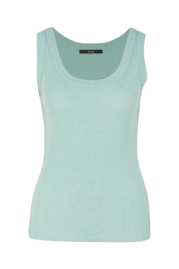 WINDSOR. - Pullover Merino-Strick-Top in Ecru mintgrün