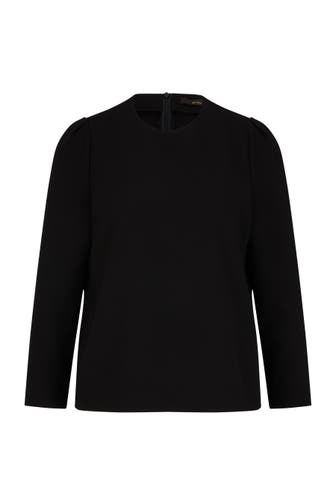 WINDSOR. Business-Bluse Crêpe-Bluse in Schwarz schwarz
