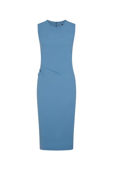 WINDSOR. - Etuikleid Wollcrêpe-Etui-Kleid in Blau