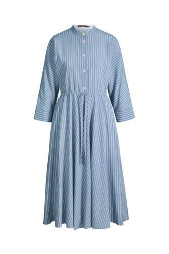 WINDSOR. Casual-Kleid Midi-Kleid hellblau-ecru