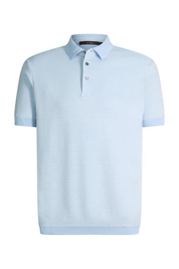WINDSOR. Polo-Shirt Tulio hellblau meliert