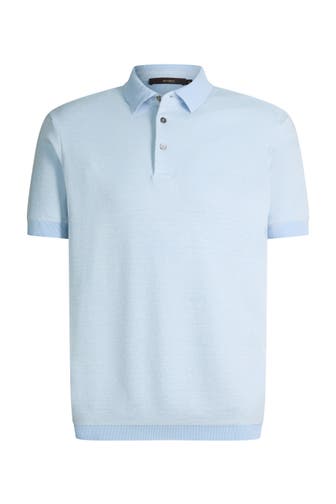 WINDSOR. Polo-Shirt Tulio hellblau meliert