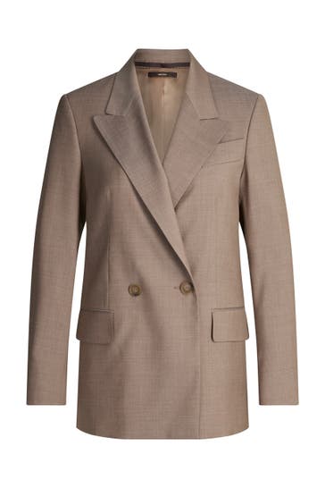 WINDSOR. Blazer Schurwoll-Doppelreiher taupe