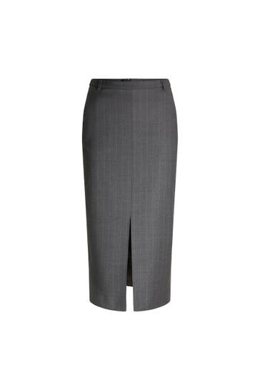 WINDSOR. Maxirock Bleistiftrock grau