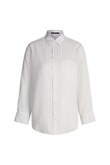 WINDSOR. Business-Bluse Hemdbluse grau-beige