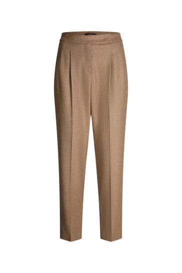 WINDSOR. Business-Hose Bundfaltenhose braun Straight