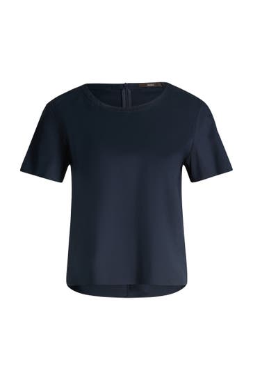 WINDSOR. Casual-Bluse Kurzarm-Bluse navy
