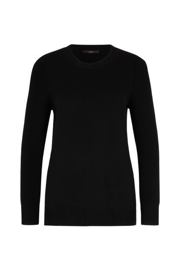 WINDSOR. - Pullover Merino-Strick-Pullover in Schwarz schwarz