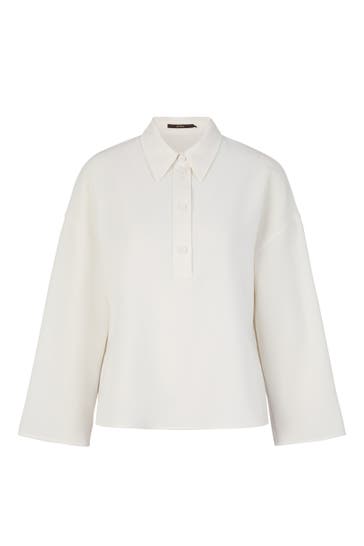 WINDSOR. Business-Bluse Crêpe-Schlupfhemd in Ecru ecru