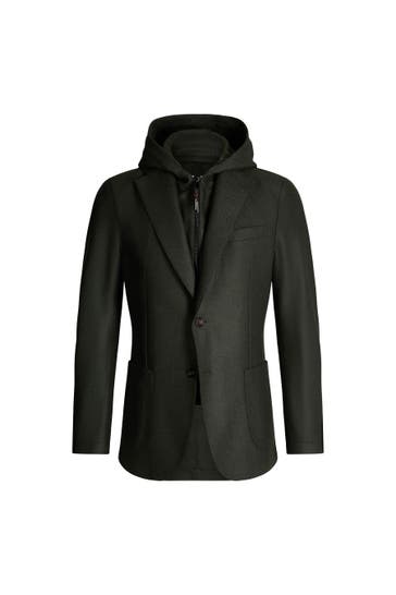 WINDSOR. Business-Sakko Gilo oliv Regular Fit