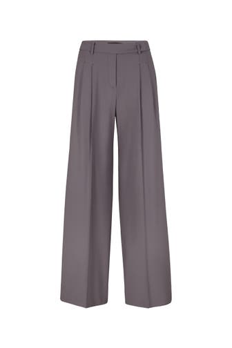 WINDSOR. Business-Hose Palazzo-Hose grau Straight