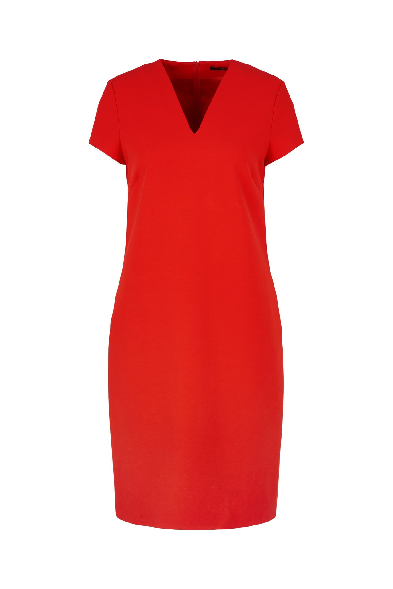 WINDSOR. Casual-Kleid Crêpe-Kleid mit V-Ausschnitt in Hellbeige 