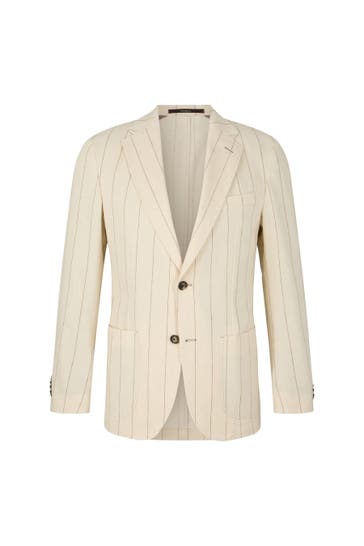 WINDSOR. Business-Sakko Giro beige gestreift Regular Fit