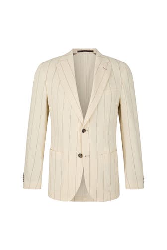 WINDSOR. Business-Sakko Giro beige gestreift Regular Fit