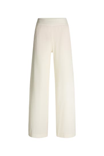 WINDSOR. Stoffhose Marlenehose ecru Loose Fit