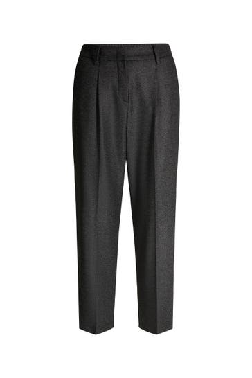 WINDSOR. Business-Hose Bundfaltenhose anthrazit Straight