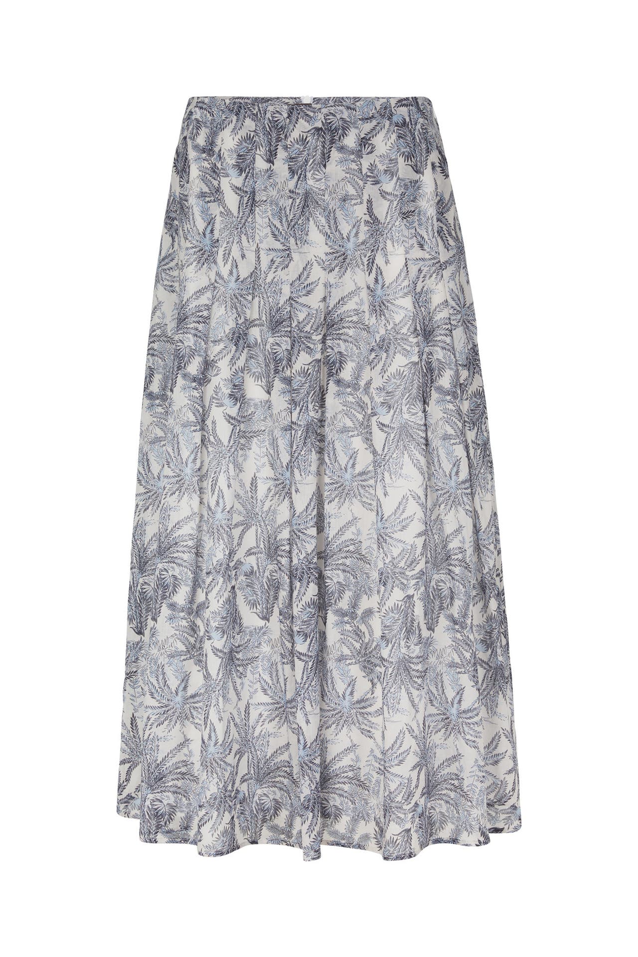 WINDSOR. Casual-Rock Baumwoll-Batist-Maxi-Rock in Navy-Ecru gemustert navy-ecru gemustert, Bild 1