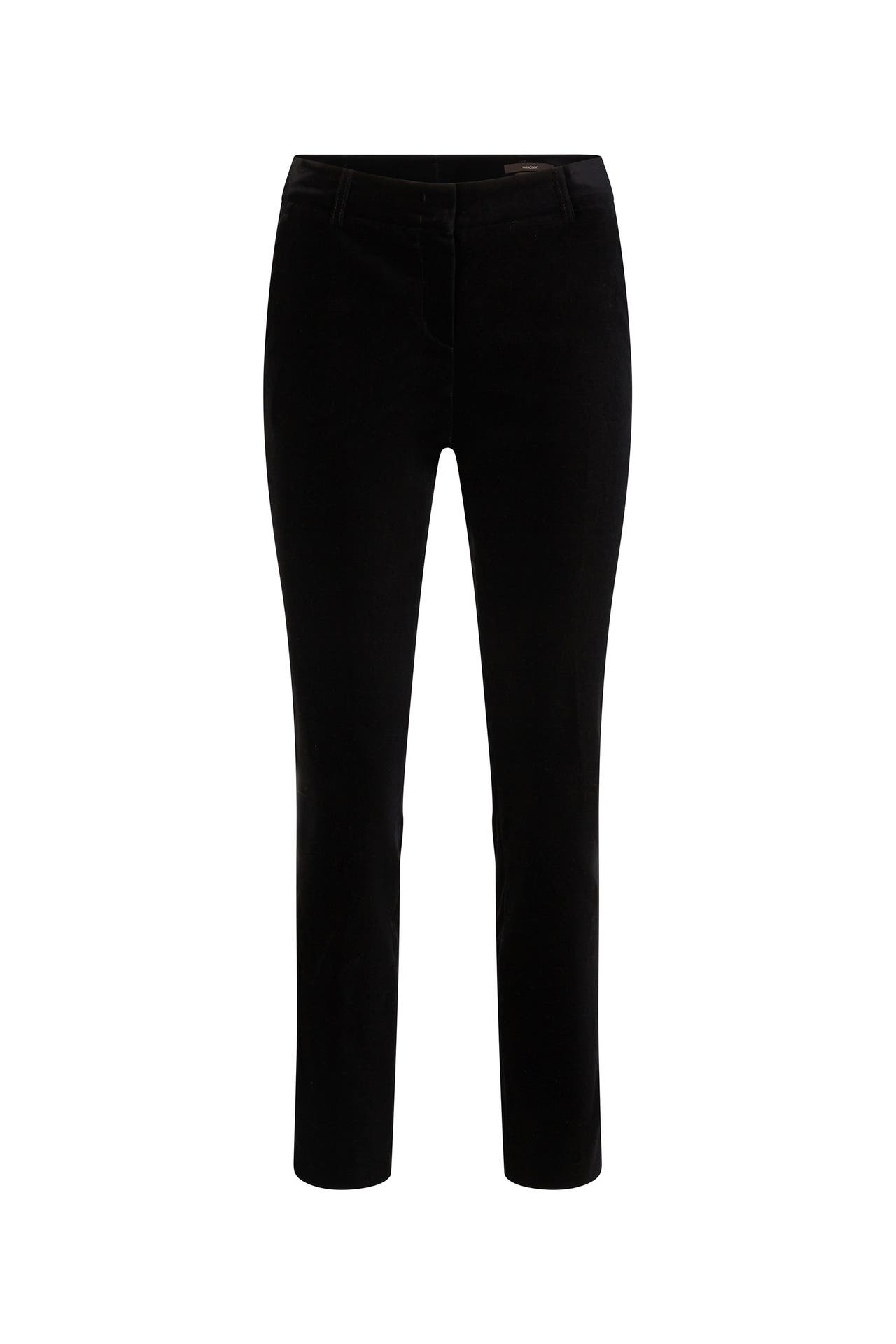 WINDSOR. Stoffhose Samt-Anzug-Hose in Schwarz schwarz Slim, Bild 1