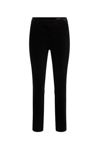WINDSOR. Stoffhose Samt-Anzug-Hose in Schwarz schwarz Slim