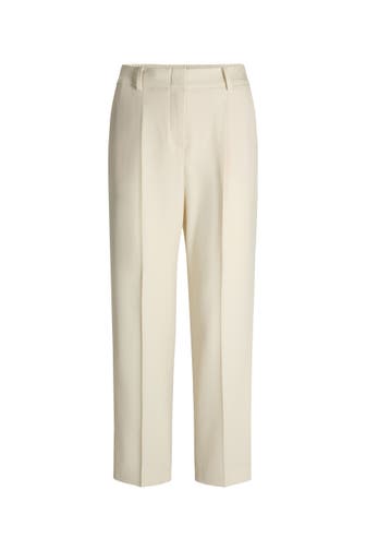 WINDSOR. Business-Hose Bundfaltenhose creme Straight
