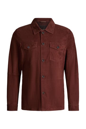 WINDSOR. Pullover Overshirt bordeaux rot