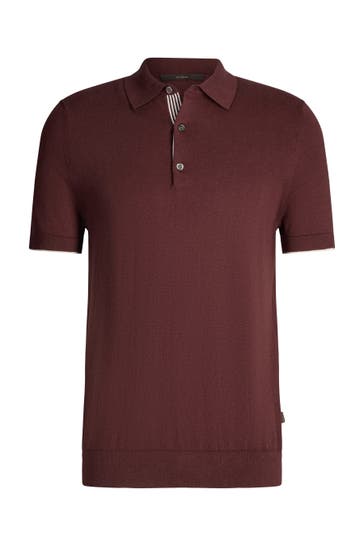 WINDSOR. Polo-Shirt Cashmilo bordeaux rot