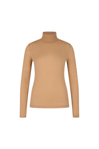 WINDSOR. T-Shirt Langarmshirt camel