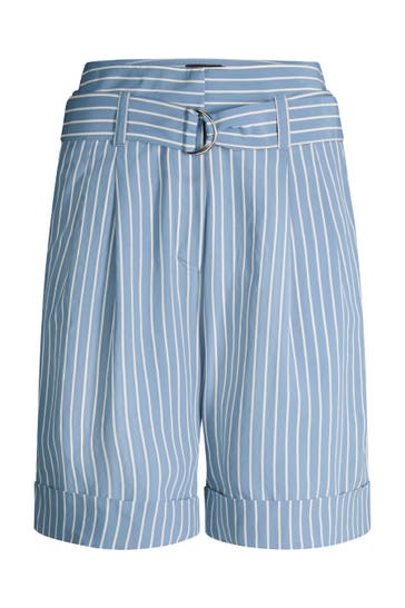 WINDSOR. Short Shorts hellblau-ecru Wide/ Loose Fit